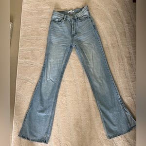 Wide leg with slits jeans
